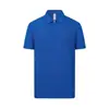 Camisa Polo de Algodón-Poliéster de Manga Corta de Color Sólido de 190g 32S con Impresión de Logo Personalizado, Camiseta de Equipo de Verano con Bordado Impreso
