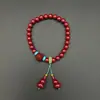 Pulsera de Calabaza Fu Lu de Cinabrio de Mineral Crudo Bajo Contenido Arena Oro Morado Regalo para Mujer 2025 Nuevo Estilo Joyería Pulsera al por Mayor