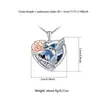 Colar com Pingente Cruzado Novo Estilo Coração do Oceano Amor Flor de Cristal Pássaro Corrente de Clavícula Moda Feminina Versátil em Formato de Coração Joia