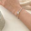 Pulsera de guisantes con cuentas de colores y piedra de ojo de gato para parejas de enamorados, diseño de nicho, pulsera para chicas y celebridades de Internet.