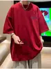 Camiseta de manga corta para hombre 2026 nuevo verano algodón estilo americano manga corta moderna holgada blanca versátil ropa con manga tres cuartos