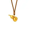 Collar de Calabaza con Filigrana Dorada Arena Vietnamita de Moda Estilo de Lujo Colgante de Diamante para Prácticas Joyería Retro de Larga Duración para Mujeres