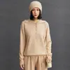 Tricô Cashmere Feminino Solto Casual Estilo Old Money Versátil com Capuz Outono e Inverno Novo Estilo Preguiçoso Tricô de Cashmere