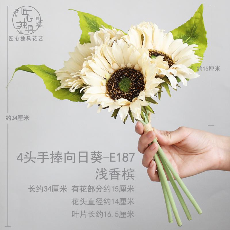 4头手捧向日葵  E187 浅香槟