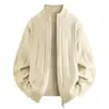 Nuevo suéter casual de moda estilo old money de lujo ligero con cuello alto y manga larga para hombre, tejido de punto de manga larga para hombre, cárdigan para hombre, chaqueta para hombre