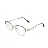Gafas planas anti luz azul de moda transfronterizas con montura metálica bicolor versátil, montura de gafas de cejas retro de alta gama