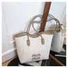 Bolsa Tote Grande de Novo Estilo 2025, Bonita e Fashion, de Grande Capacidade para Mulheres, com Design de Cor Contrastante, Bolsa de Ombro/Axila Tendência