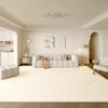 Alfombra Estilo Crema Sala de Estar Otoño e Invierno Lujo Ligero Nuevo Imitación Cachemir Lavable con Toallita Habitación Dormitorio Alfombrilla de Piso de Gama Alta