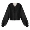 Cardigan de Punto Gofrado para Mujer, Sudadera con Cremallera Completa, Ropa Exterior Casual Retro Relajada para Otoño e Invierno, Listo para Enviar