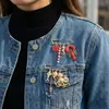Broches Exagerados de Estilo Europeo y Americano de Cangrejo, Caballito de Mar y Flores con Elementos de Animales Marinos, Pines Ceñidores de Cintura, Herramienta para Ceñir la Cintura