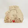 Adornos de Madera para Pareja de Osos con Corazón Splicing de Venta Caliente Transfronteriza Decoración del Hogar Manualidades Regalos de San Valentín