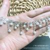 Cadena de código de plata con borlas de diamantes de imitación, cadena de garra de soldadura con perla y diamante, ropa de alto rendimiento, vestido, tocado DIY, cadena decorativa.