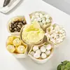 Prato para Hot Pot, Bandeja de Legumes, Bacia Rotativa Dividida para Lavar Legumes, Cesto Drenador, Prato de Legumes Doméstico, Prato de Preparo para Cozinha