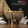 Campana Decorativa de Bronce Feng Shui para Atraer Riqueza para Decoración de Sala de Estar en Casa, Quemador de Incienso de Cobre, Decoración de Oficina, Artesanía Estilo Chino Nuevo Campana de Cuatro Patas