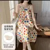 Camisón de Verano a Rayas para Mujer 2026, Estilo Coreano, Adelgazante, Encaje, Sexy, Vestido de Longitud Media