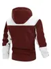 Chaqueta Abrigo con Capucha Patchwork Versátil de Moda Casual Deportiva al Aire Libre para Hombre Comercio Exterior Asia
