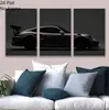 Decoração de Sala de Estar Transfronteiriça Decoração de Casa Carro Esportivo Pintura de Parede Decorativa Moderna Arte em Tela com Moldura de Madeira de Pinus
