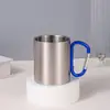 Taza Mosquetón con Asa, Taza de Café Aislada, Taza de Acero Inoxidable de Doble Capa para Camping, Reunión al Aire Libre 330ml/220ml