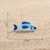 Figuritas miniatura de dibujos animados de pargo rojo y caballa, accesorios decorativos DIY para paisajismo de acuarios marinos, pequeños adornos de escritorio