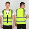 Chaleco Reflectante Ropa Sitio de Construcción Chaleco Transpirable Jardín Saneamiento Mano de Obra Ropa Reflectante Personalización