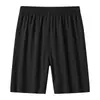 Shorts Masculinos de Primavera Transfronteiriços Largos Retos Pretos de Comprimento Médio para Uso Casual ao Ar Livre Tamanho Plus
