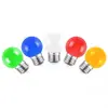 Bombilla de Luz LED de Colores Rosca E27 Bayoneta B22 Decorativa de Colores Amarillo Verde Azul Rosa Naranja Morado Rojo Pequeña Bombilla de Bajo Consumo