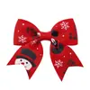 Accesorios para el Cabello de Niñas para Navidad de Venta Caliente Transfronteriza Estampados a Mano de Reno Copo de Nieve Accesorios para Fiestas de Princesas Pasadores Pasadores