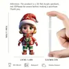 Nuevo Colgante Acrílico Plano de Personaje Lindo de Navidad 2025 Decoración para Fiesta Navideña Árbol de Navidad