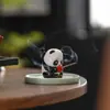 Adornos de Cerámica Pintados a Mano de Lindo Panda Rojo Creativo Mascota de Té para el Hogar Interior Portaincienso de Sándalo Portaincienso Portaincienso