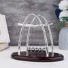 Quadrado Preto Newton Pêndulo Bumping Ball Brinquedo Infantil Equilíbrio Bumper Ball Escritório Desktop Ornamentos Decorativos Presentes para Estudantes
