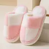 Pantuflas de pelo sintético de conejo de color liso, suela suave, ligeras, transpirables, adecuadas para usar en interiores, para todas las estaciones, lino, para parejas, hombres y mujeres, estilo de viaje moderno