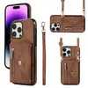 Adecuado para Apple 17 Pro Max Porta Tarjetas Plegable con Cremallera y Correa Cruzada 16E/15/14 Funda Trasera para Tarjeta y Teléfono