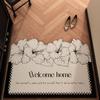 Felpudo Rojo Francés Anillo de Seda para Limpiar Barro Felpudo para Pies Felpudo Resistente a la Suciedad de la Entrada Felpudo de Entrada con Sentido Avanzado Felpudo para Limpiar Tierra de la Entrada Felpudo de Puerta