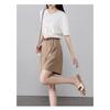 Calidad Japonesa y Coreana 2025 Verano Desplazamiento Versátil Sencillo Traje Recto Shorts para Mujer Sueltos Adelgazantes Casual Pantalones Cinco Puntos