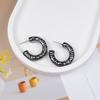Fabricante Original Anillo Geométrico Moda Alto Gama Lujo Ligero Nicho Diseño Retro Modernos Pendientes Alto Gama