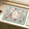 Alfombrilla absorbente de diatomeas para encimera de cocina, alfombrilla absorbente de agua para secar vajilla de escritorio, posavasos desechable para mesa de té y bar.