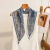 Pañuelo Paisley Vintage en Forma de Diamante para Mujer, Estilo de Nicho, Accesorio de Moda de Alta Gama para el Cuello, Bufanda, Pañuelo Pequeño, Cinta para el Cabello