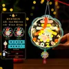 Linterna de Peluche del Festival de Mediados de Otoño Linterna Brillante Portátil para Niños Kit de Materiales DIY para Puesto del Festival de Linternas Pequeños Artículos