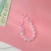 Cadena de cuentas de color galvanizado AB, colgante para teléfono móvil, joyería con cuentas agrietadas, lazo, bolso, llavero, accesorios de joyería colgantes para mujer