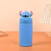 Porta-canetas de Silicone Desenho Animado Estojo Porta-lápis Estilo Fofo Armazenamento Porta-canetas de Alto Valor Estudante Criativo Bolsa de Papelaria Bolsa para Lápis