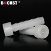 Parafusos Plásticos Cilíndricos Hexagonais de Pvdf M3-M12 Resistentes a Ácido e Alcali Fortes Parafusos de Cabeça Cilíndrica Hexagonal Resistentes a Ácido