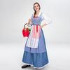 2025 Novo Xadrez Azul Francês Estilo Fazendeira Europeu e Americano Pastoral Roupa de Cerveja Traje Nacional terno