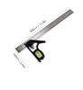 Regla Angular Móvil de Combinación de 300 mm, Regla Angular Móvil Horizontal, Regla de Ángulo Recto de 45 Grados, Regla Angular para Carpintería para Medición de Nivel
