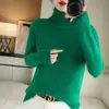 Suéter clásico de cuello alto para mujer, transfronterizo, otoño e invierno, versátil, simple, casual, jersey de manga larga, corte holgado, talla grande