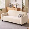 Sofá estilo crema para apartamentos pequeños, sofá perezoso para sala de estar en casa, sofá de tela para casas de alquiler, sofá cama de línea recta de lujo ligero