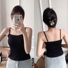Chaleco sin costuras de espalda hermosa con hilo sin aro de acero almohadilla fija para el pecho tirantes para mujer para uso interior uso exterior base chaleco pequeño color sólido