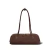 2026 Nuevo Otoño Estilo Francés Dachshund Importado Piel de Vaca de Capa Superior Cuero Genuino Gamuza Bolso de Axila Bolso Baguette de Gran Capacidad