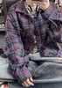 Camisa de Cuadros para Hombre Primavera y Otoño Calle Fresca Moderna Marca Juventud Casual Estilo Hong Kong Manga Larga Camisa Holgada Casual Superior Moderna