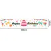 Banner Colgante de Cumpleaños Decoración para Fiesta Infantil Accesorios Pastel Inflable Fondo de Feliz Cumpleaños Personalizado