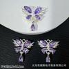 Colgante de Mariposa de Zirconio de Color Completo con Borla de Gota de Agua Colgante Accesorios para Pulsera de Cristal con Cuentas DIY Collares Pendientes